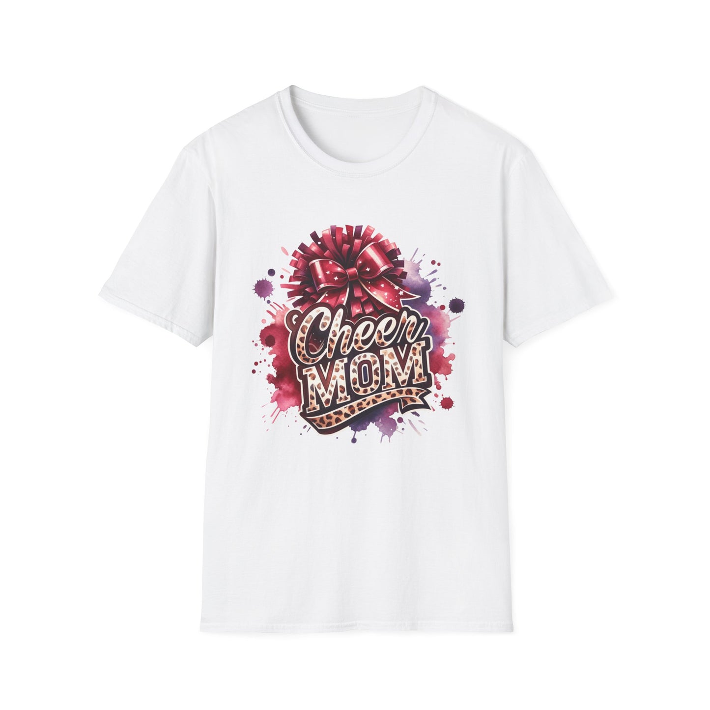 Cheer Mom Cheetah Print Gildan Softstyle Tshirt