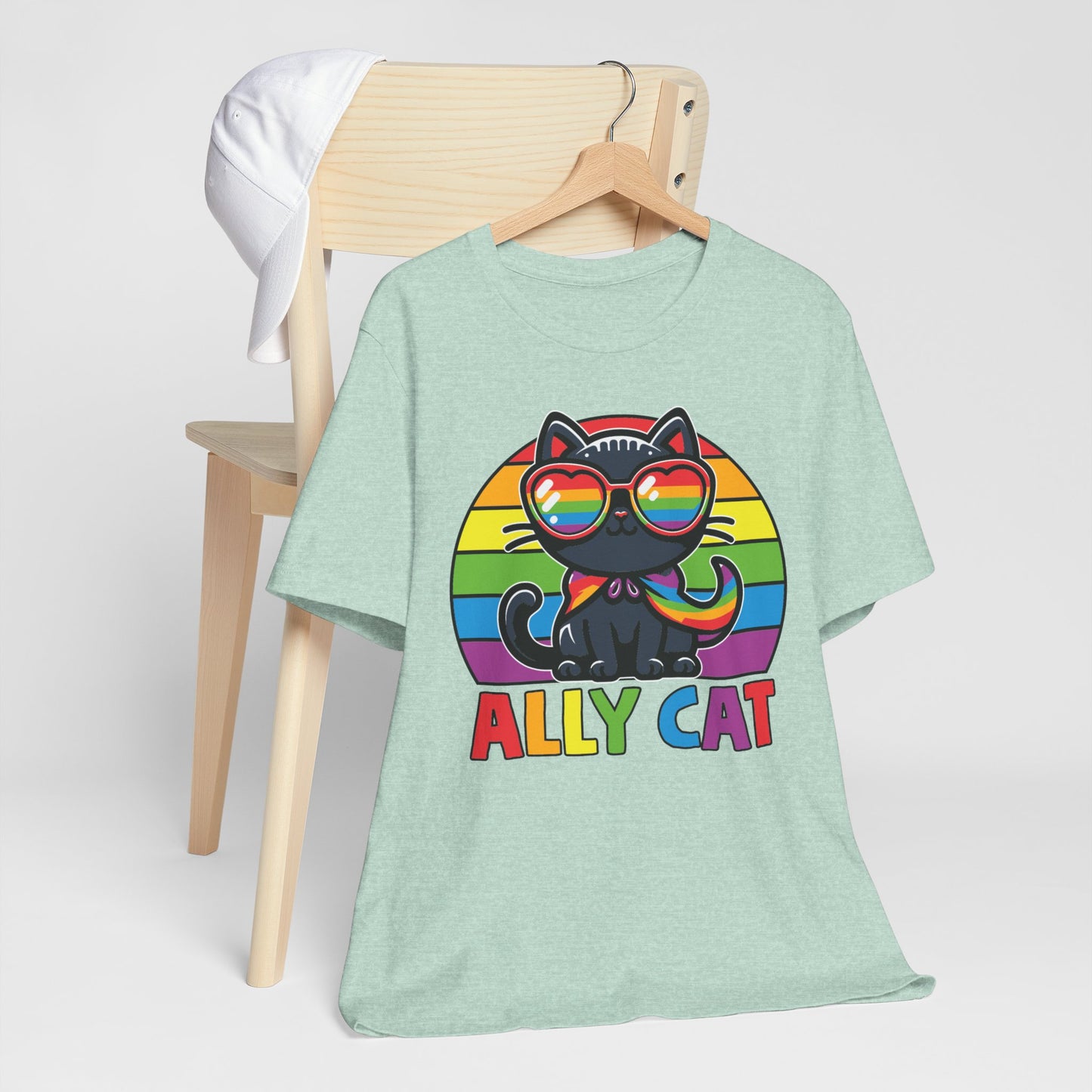 Pride Cat Unisex Jersey Tee - 'Ally Cat' Design
