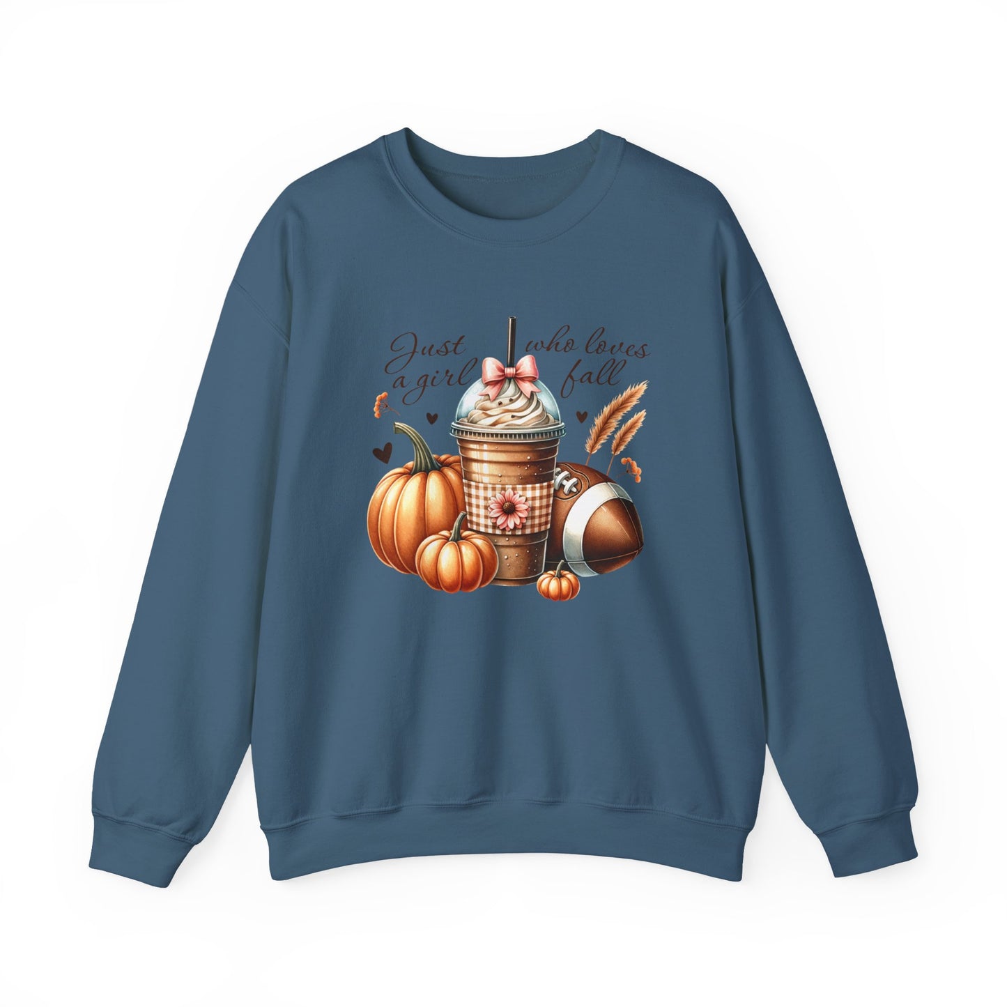 Coffee Pumpkin Football Gildan Crewneck Sweatshirt