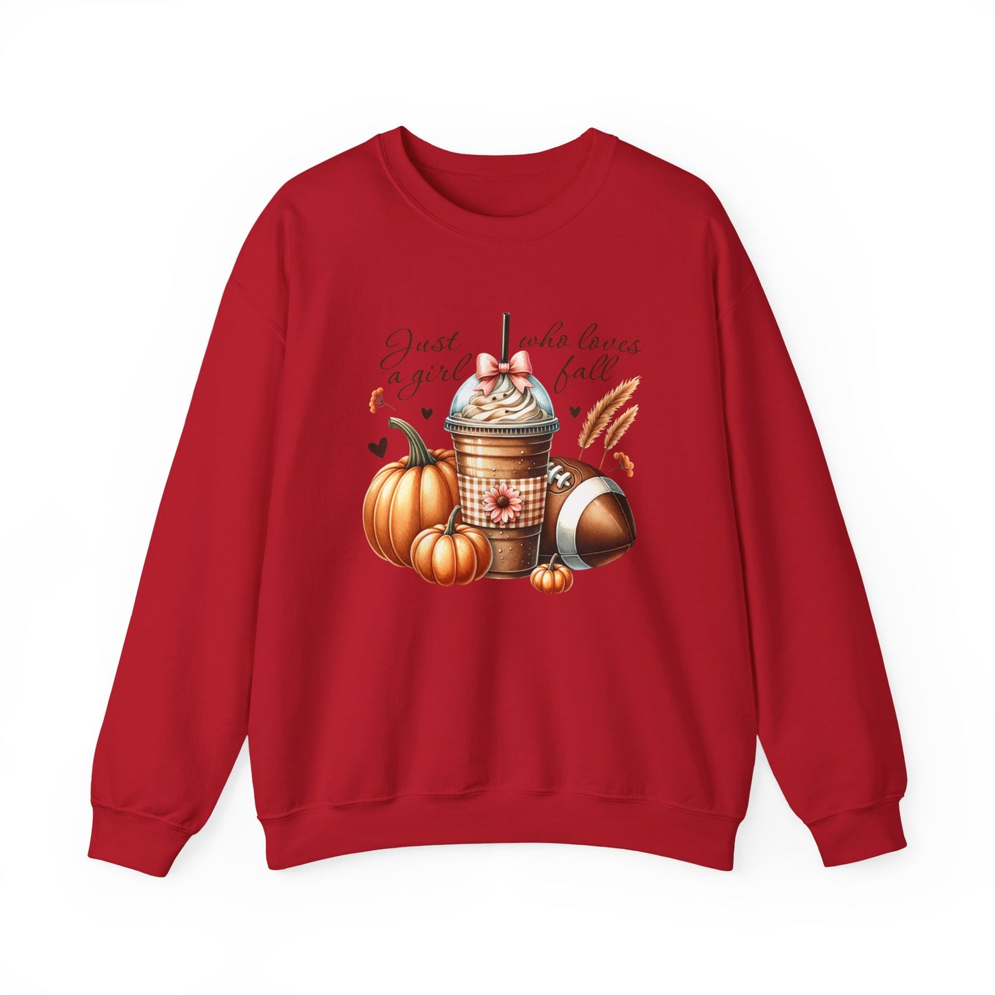 Coffee Pumpkin Football Gildan Crewneck Sweatshirt