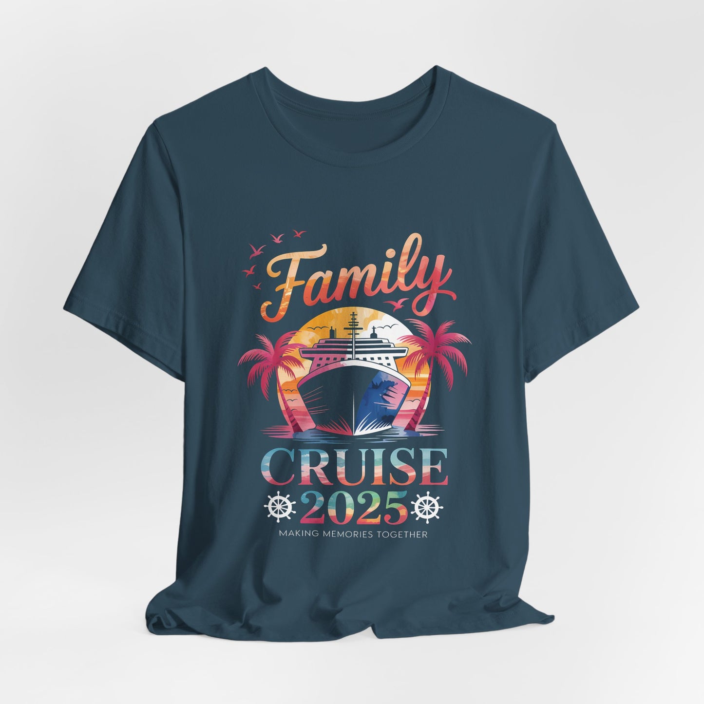 Family Cruise 2025 Unisex Tee, Vacation T-Shirt, Family Reunion Shirt, Summer Travel Apparel, Beach Event Clothing