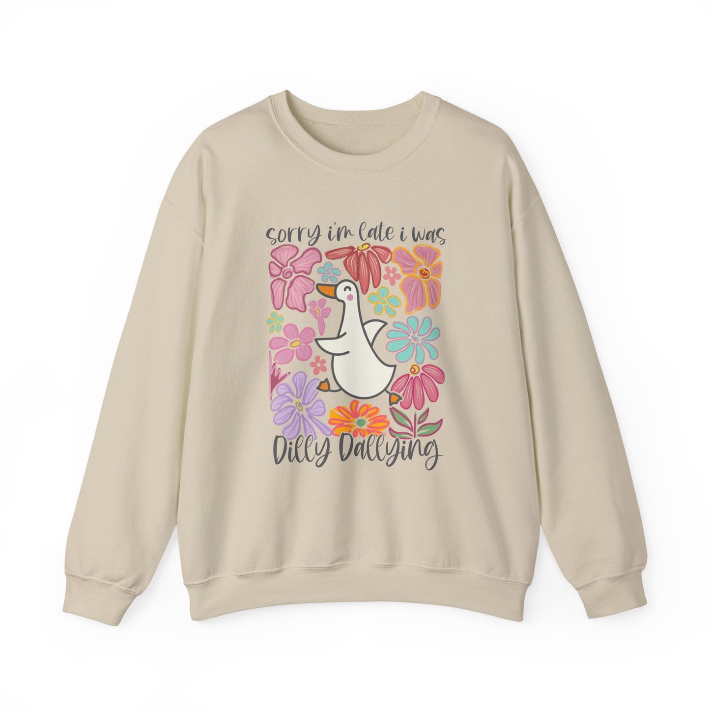 Goose Dilly Dallying Gildan Crewneck Sweatshirt