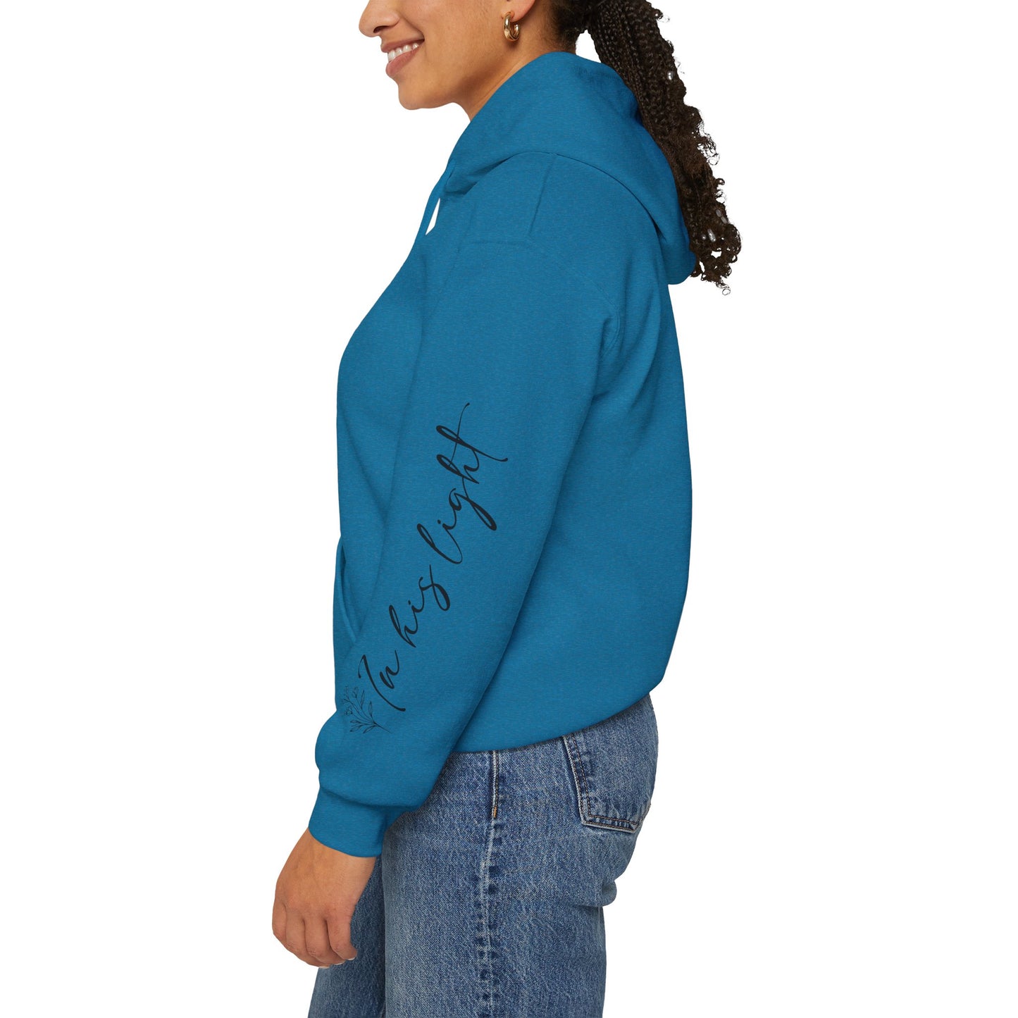 Hope Blooms..be the light Unisex Heavy Blend Sweatshirt - Sleeve design