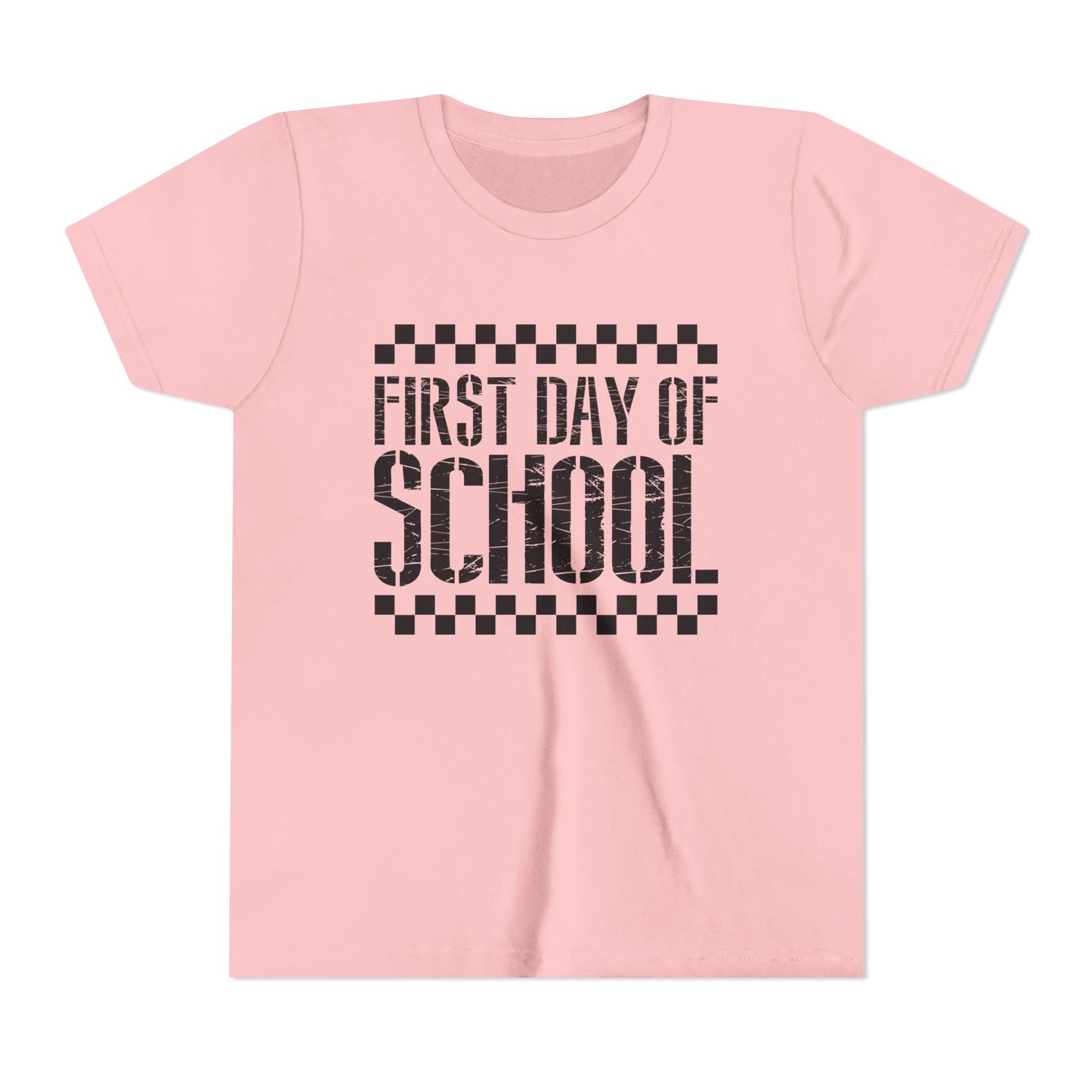 First Day of School Checkered Youth Tee, Back to School Shirt