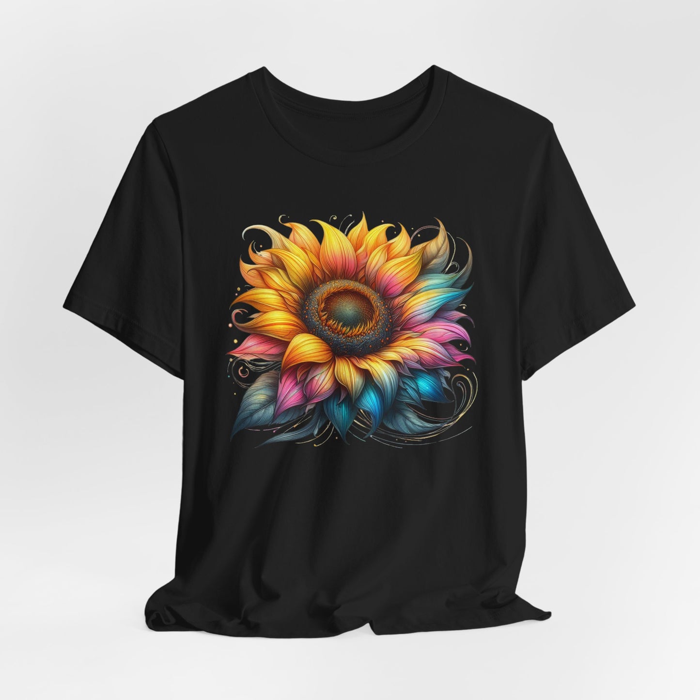 Vibrant Sunflower Tee, Casual T-Shirt