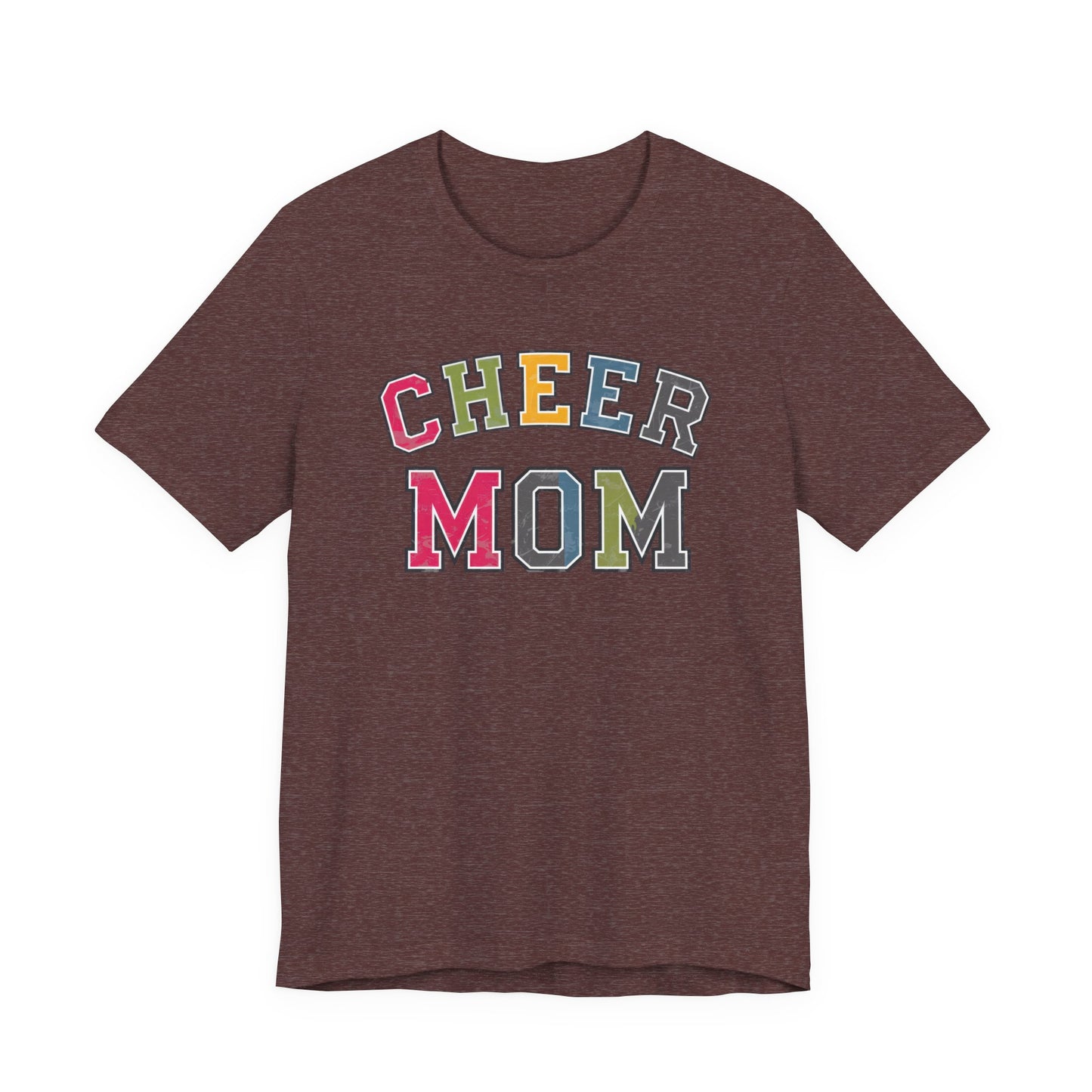 Cheer Mom Rainbow Varsity Bella Canvas Tshirt