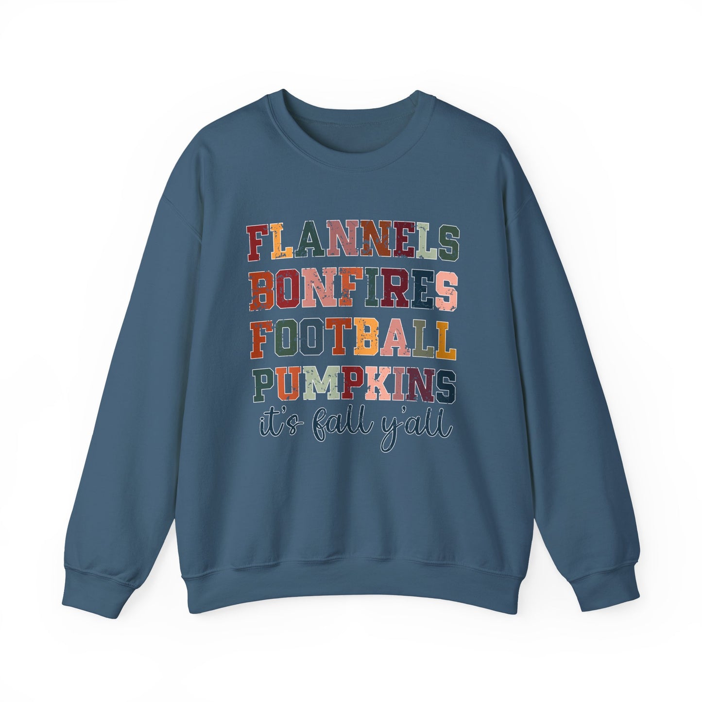 Flannel Bonfires Football Sweatshirt | Unisex Crewneck