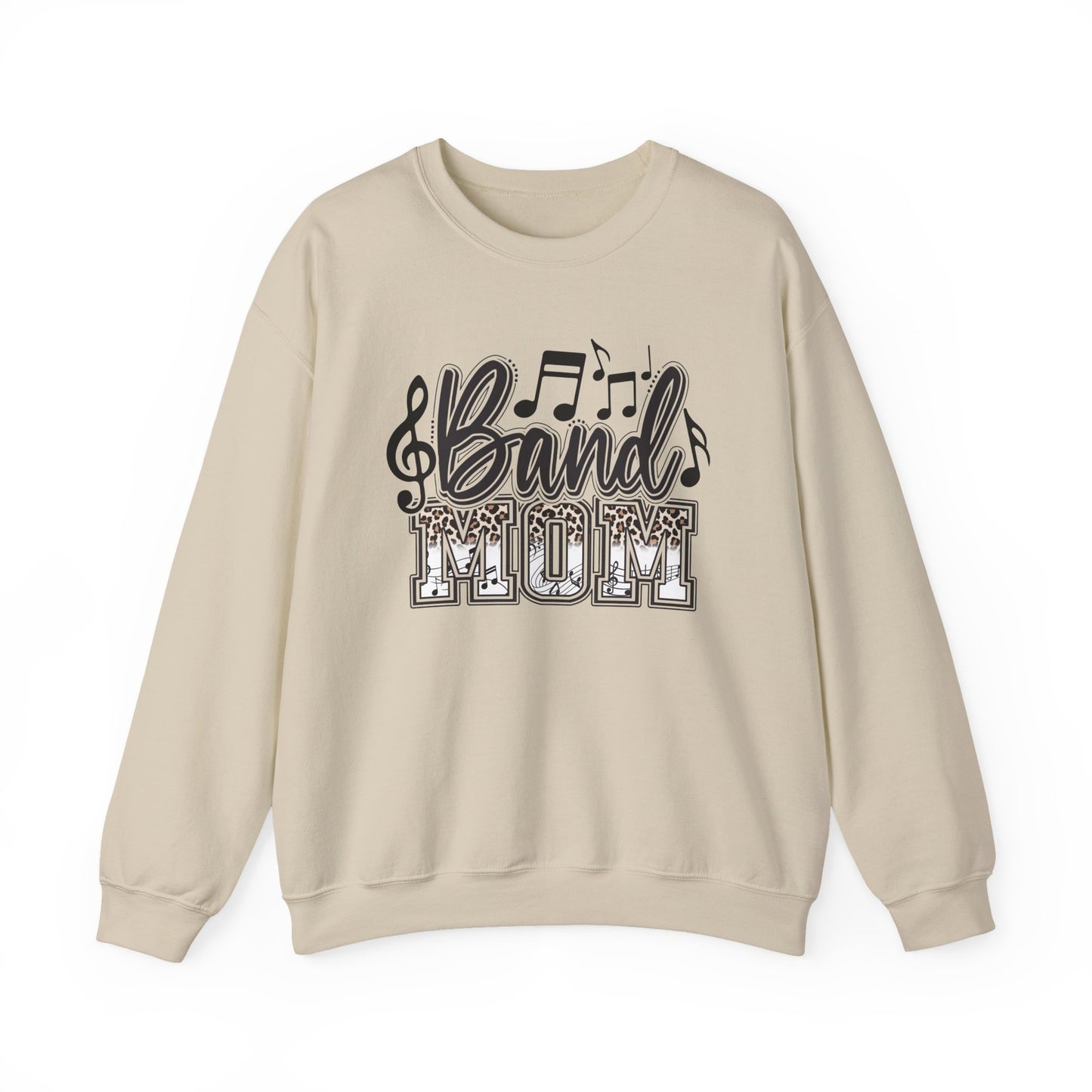 Band Mom Leopard Print Gildan Crewneck