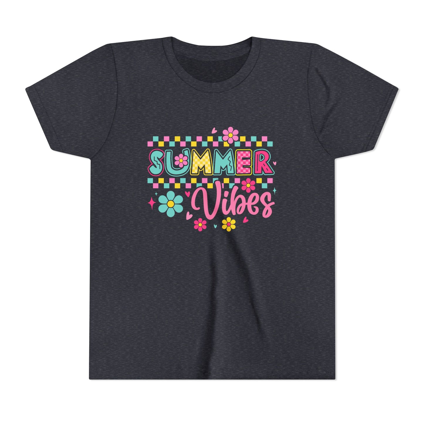 Youth Summer Vibes Tee, Fun Kids Shirt