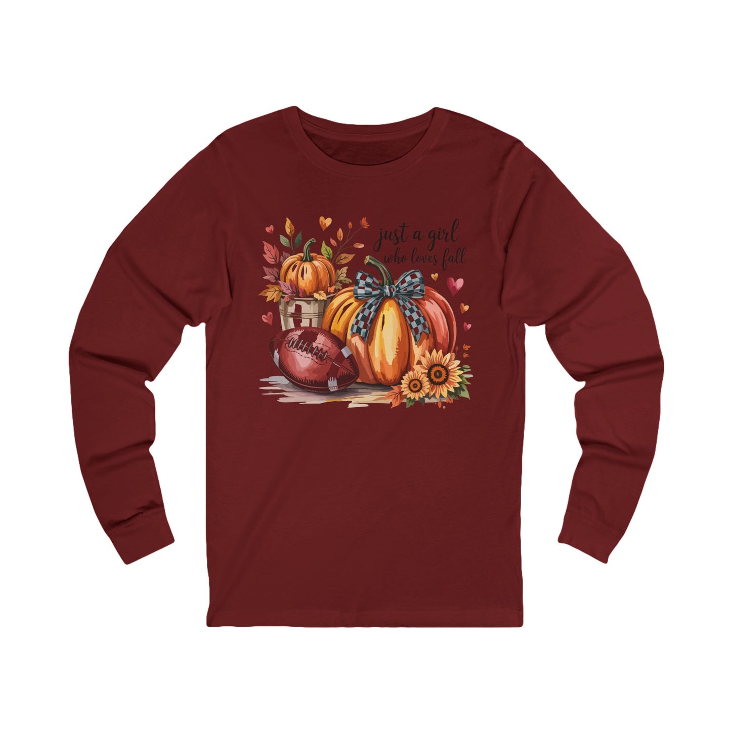 Fall Love Long Sleeve Tee, Cozy Autumn Shirt