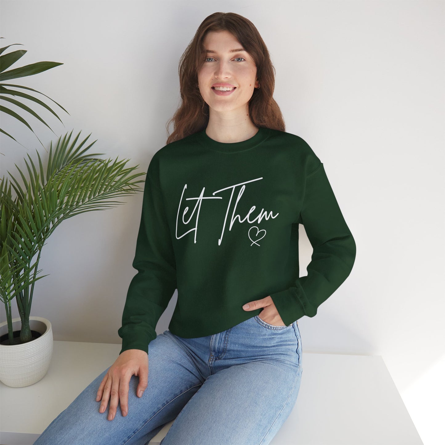 Let Them Heart Unisex Crewneck Sweatshirt - Cozy & Inspirational Apparel