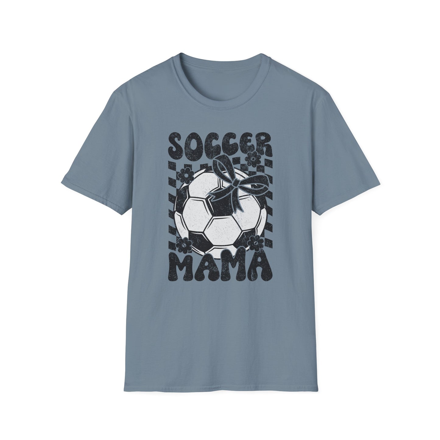 Soccer Mama Checkered Bella Canvas Tee
