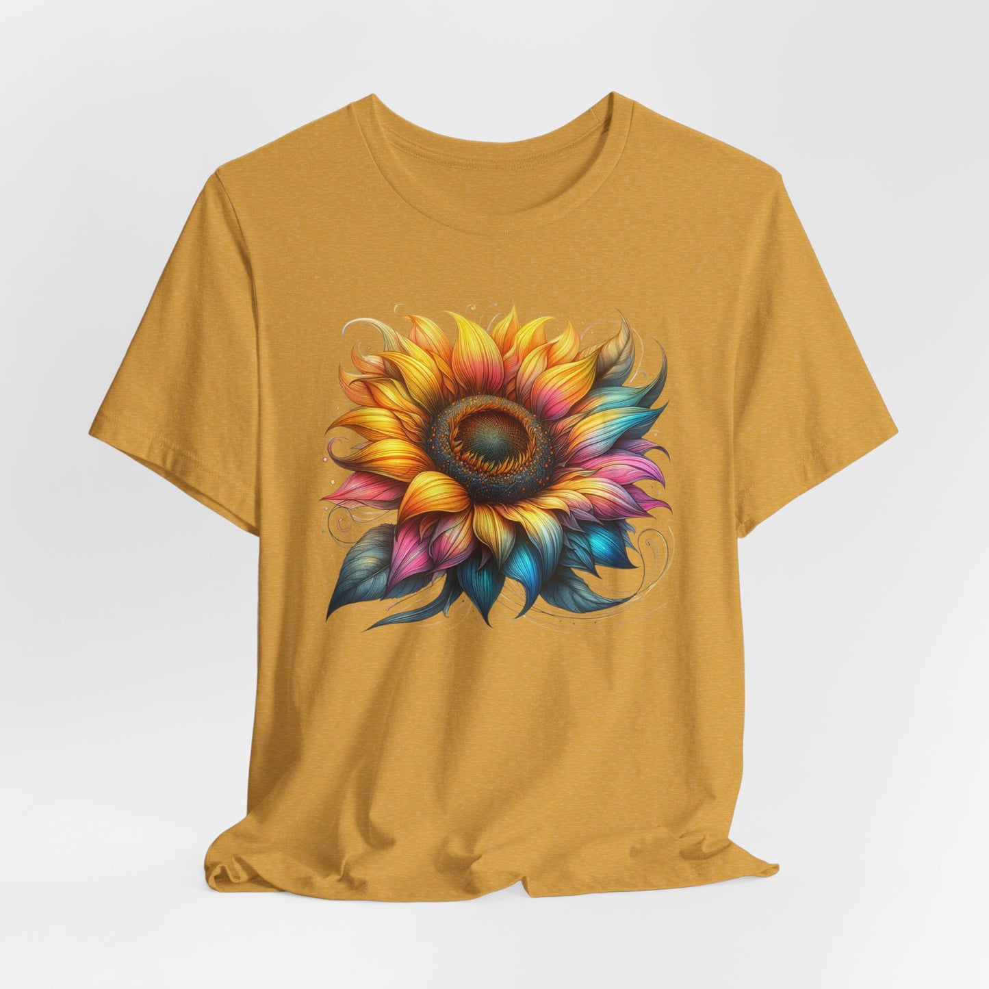 Vibrant Sunflower Tee, Casual T-Shirt