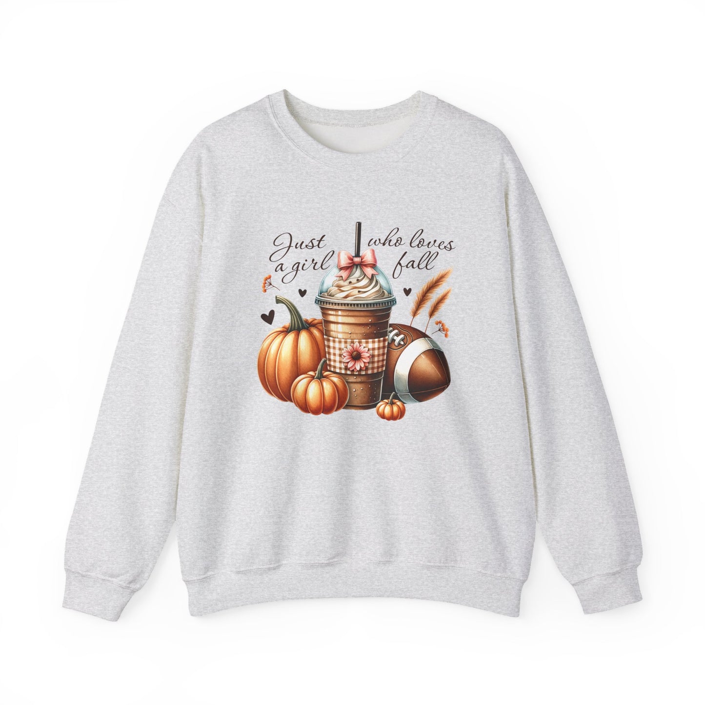 Coffee Pumpkin Football Gildan Crewneck Sweatshirt