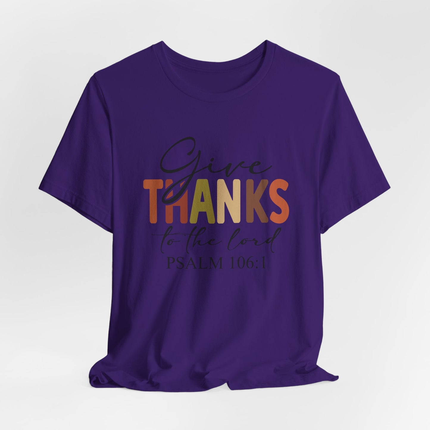 Give Thanks, Thanksgiving Bella Canvas Tee