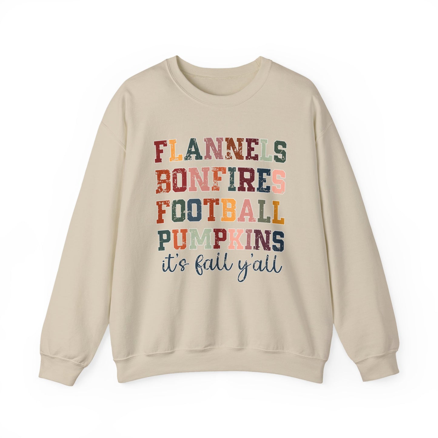 Flannel Bonfires Football Sweatshirt | Unisex Crewneck