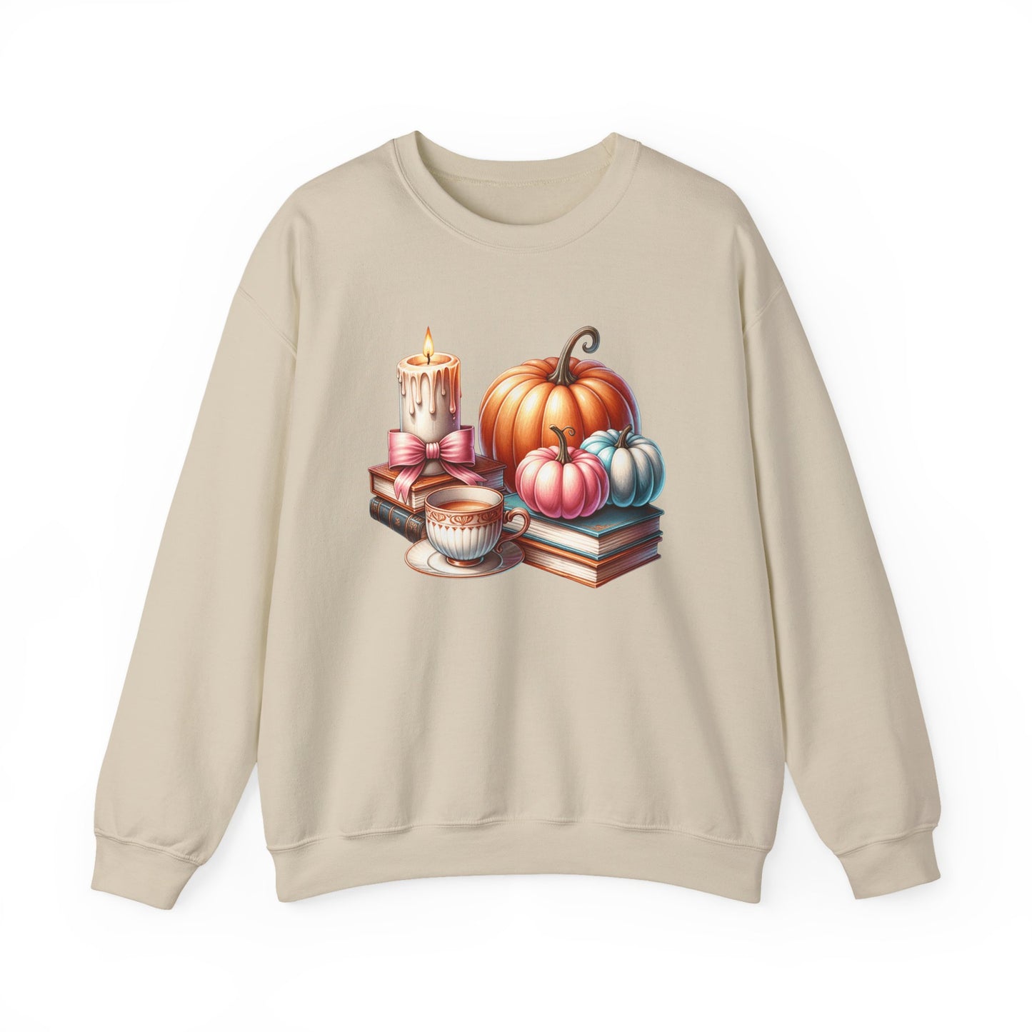Candle Cozy Pumpkin Fall Gildan crewneck sweatshirt