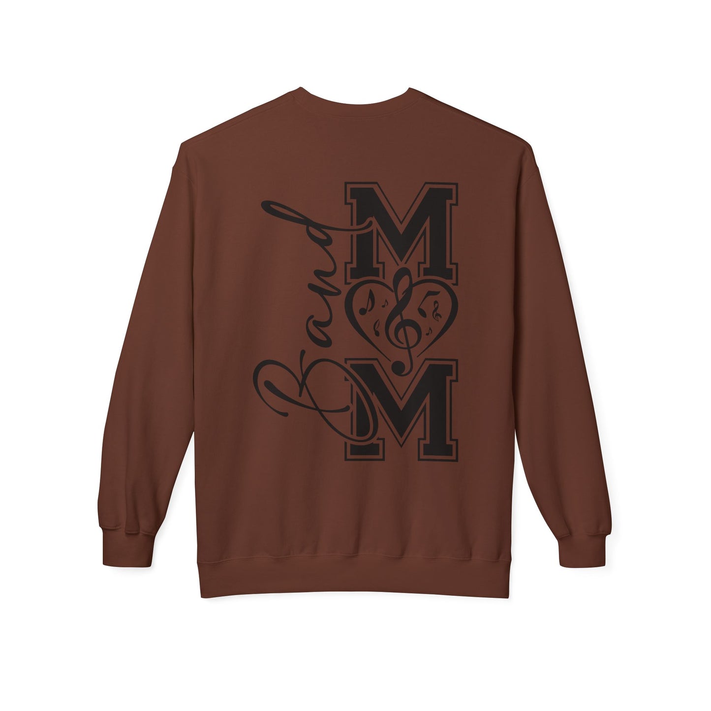 Band Mom front and back - Softstyle Crewneck for Music Lovers