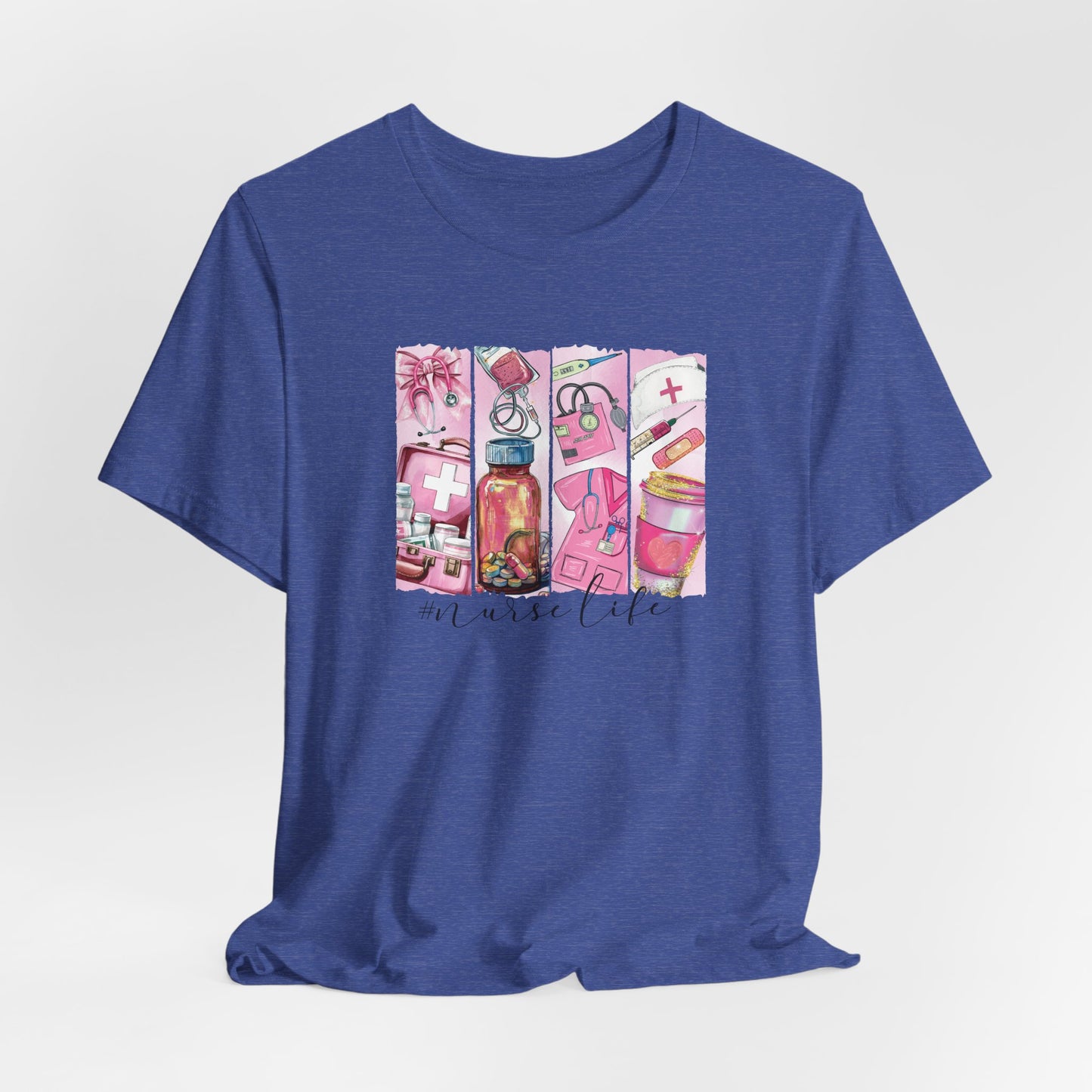Nurse Life Pink Bella Canvas Tee