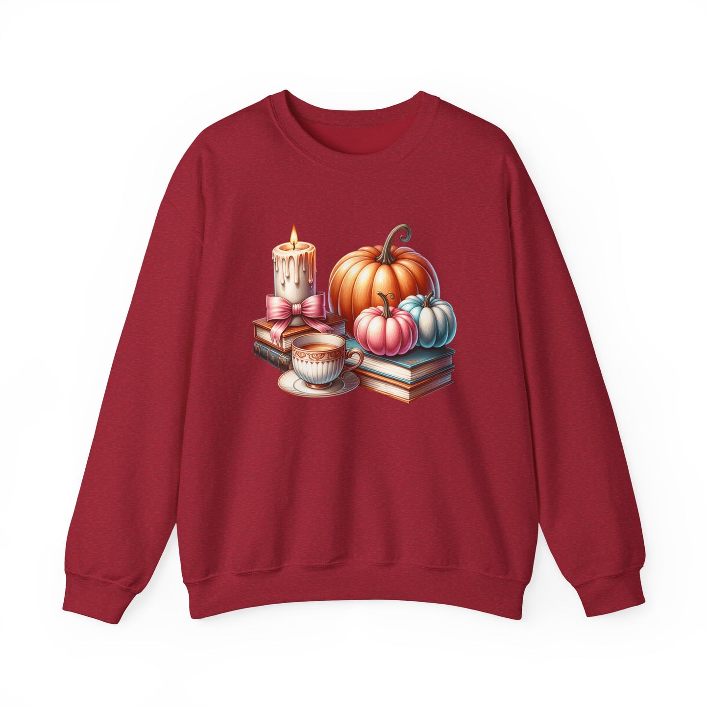 Candle Cozy Pumpkin Fall Gildan crewneck sweatshirt