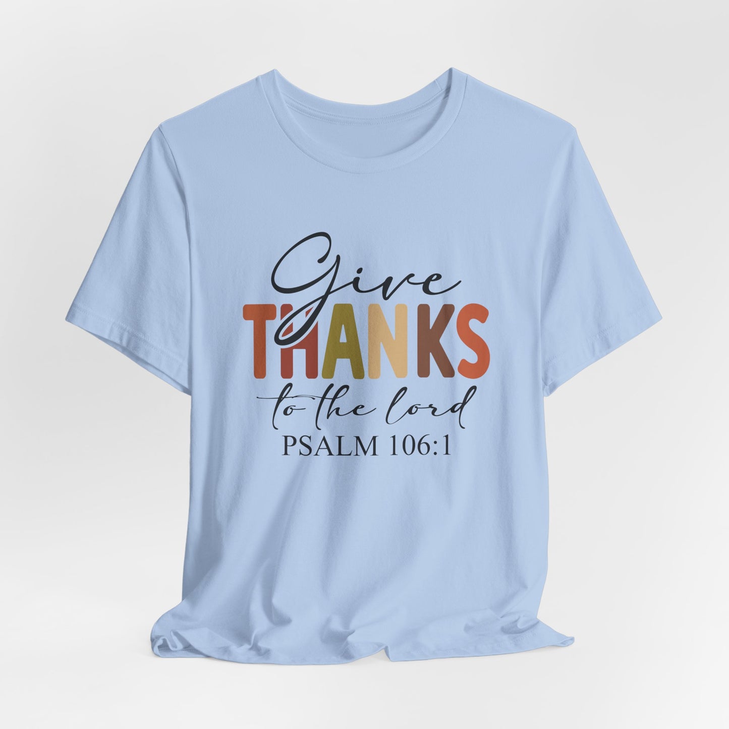 Give Thanks, Thanksgiving Bella Canvas Tee