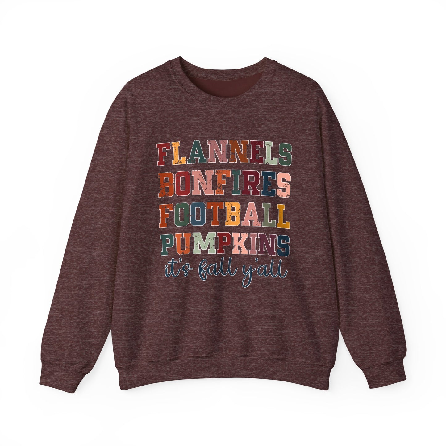 Flannel Bonfires Football Sweatshirt | Unisex Crewneck