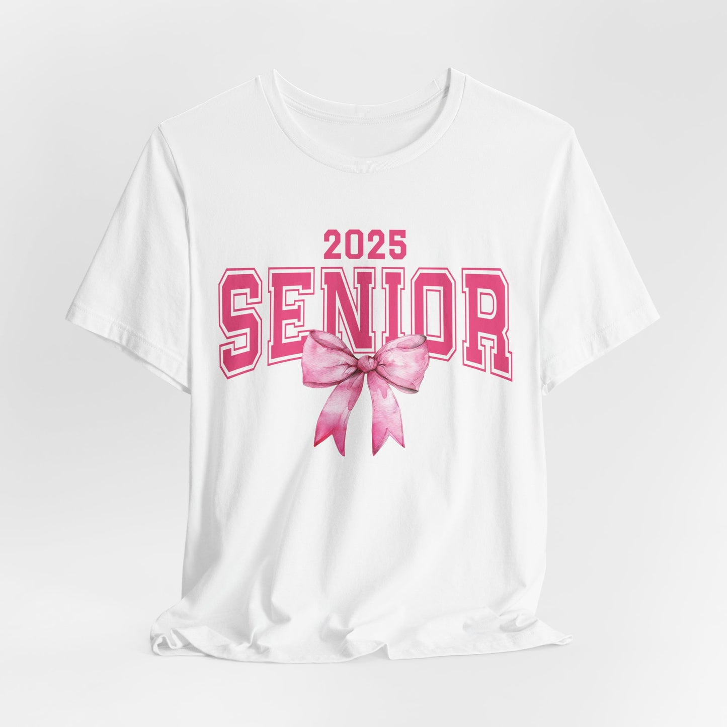 Senior 2025 Bow Graphic Tee, Unisex Graduation Shirt, Class of 2025 T-Shirt, High School Senior Gift, Celebrate Graduation