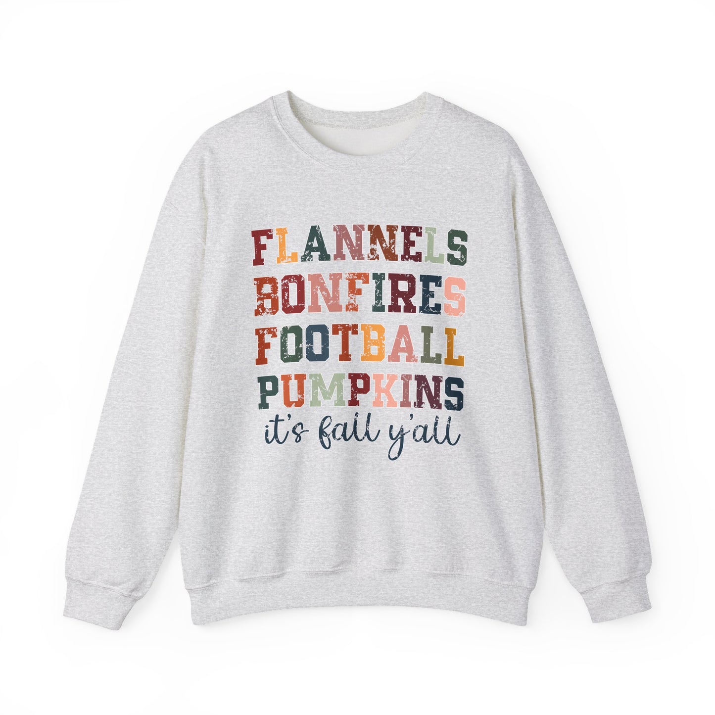 Flannel Bonfires Football Sweatshirt | Unisex Crewneck