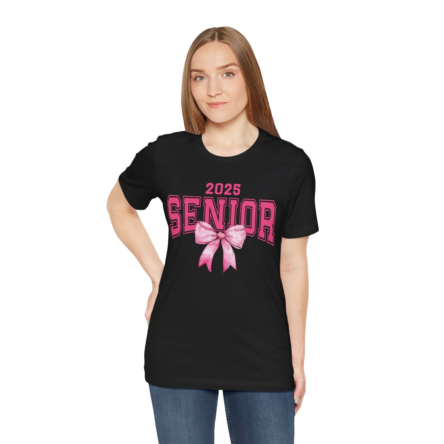 Senior 2025 Bow Graphic Tee, Unisex Graduation Shirt, Class of 2025 T-Shirt, High School Senior Gift, Celebrate Graduation