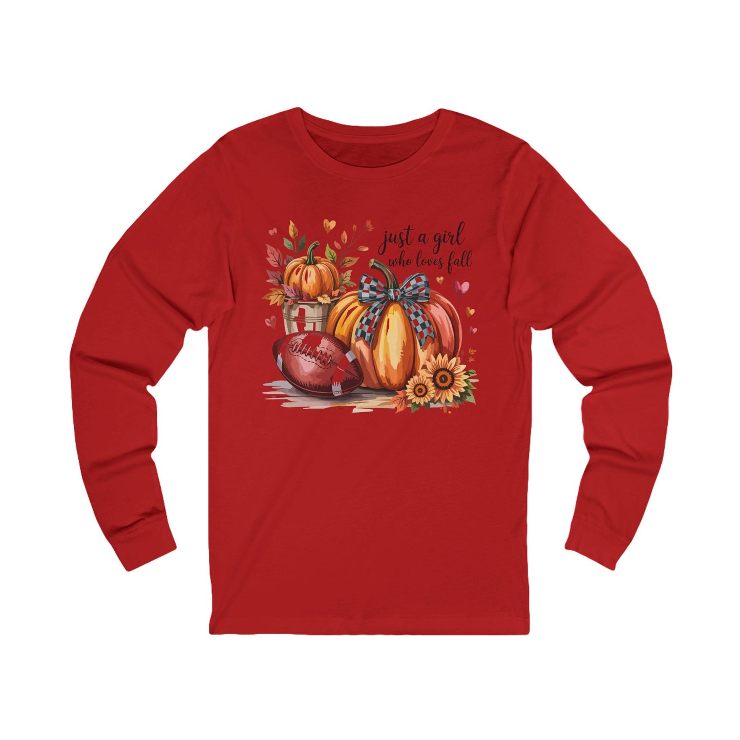 Fall Love Long Sleeve Tee, Cozy Autumn Shirt