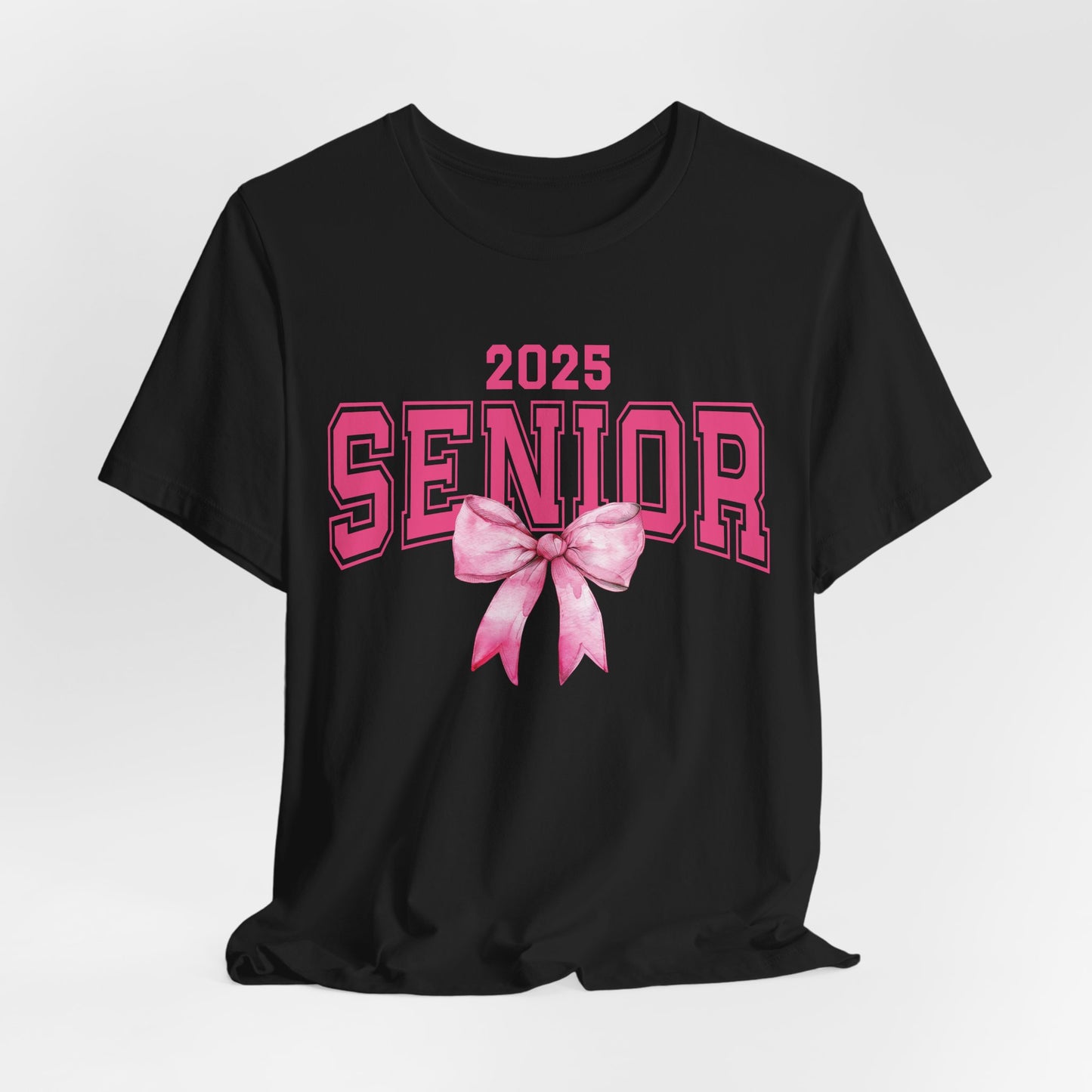 Senior 2025 Bow Graphic Tee, Unisex Graduation Shirt, Class of 2025 T-Shirt, High School Senior Gift, Celebrate Graduation