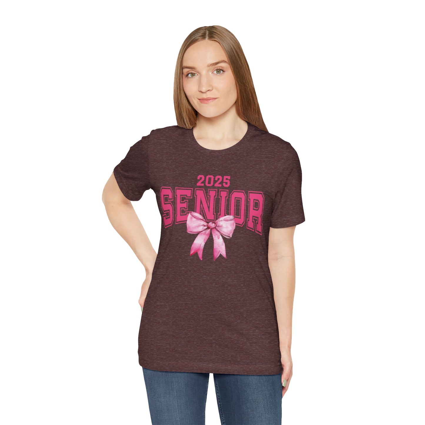 Senior 2025 Bow Graphic Tee, Unisex Graduation Shirt, Class of 2025 T-Shirt, High School Senior Gift, Celebrate Graduation