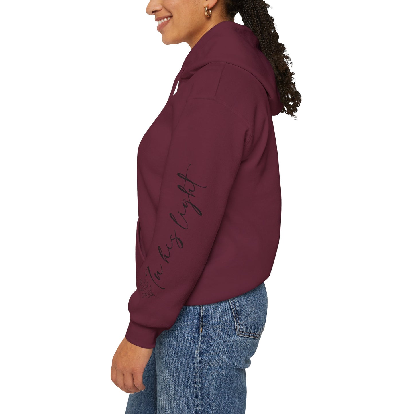 Hope Blooms..be the light Unisex Heavy Blend Sweatshirt - Sleeve design