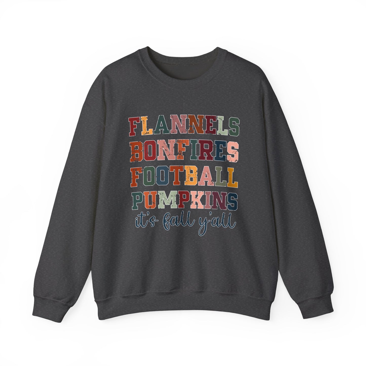 Flannel Bonfires Football Sweatshirt | Unisex Crewneck