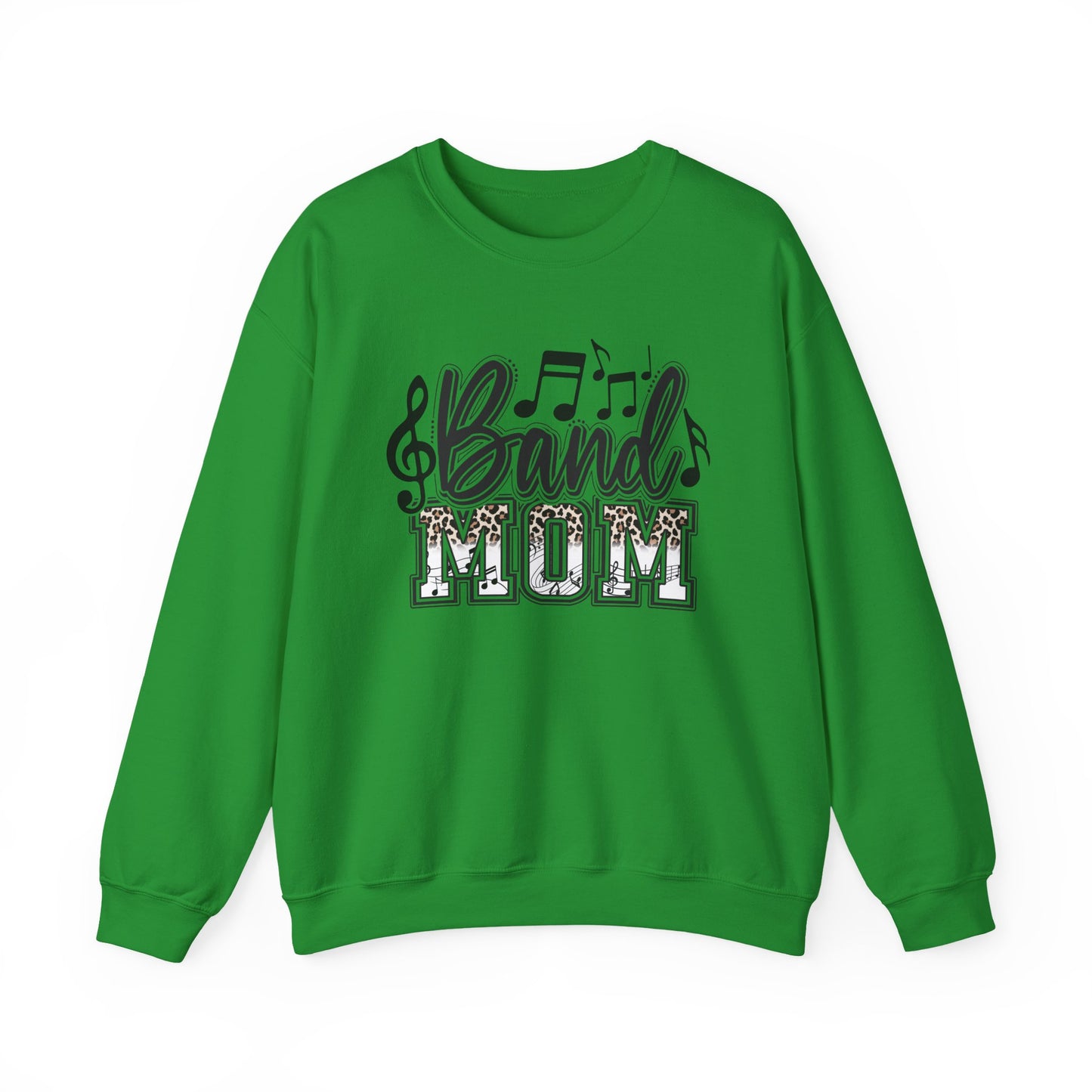 Band Mom Leopard Print Gildan Crewneck