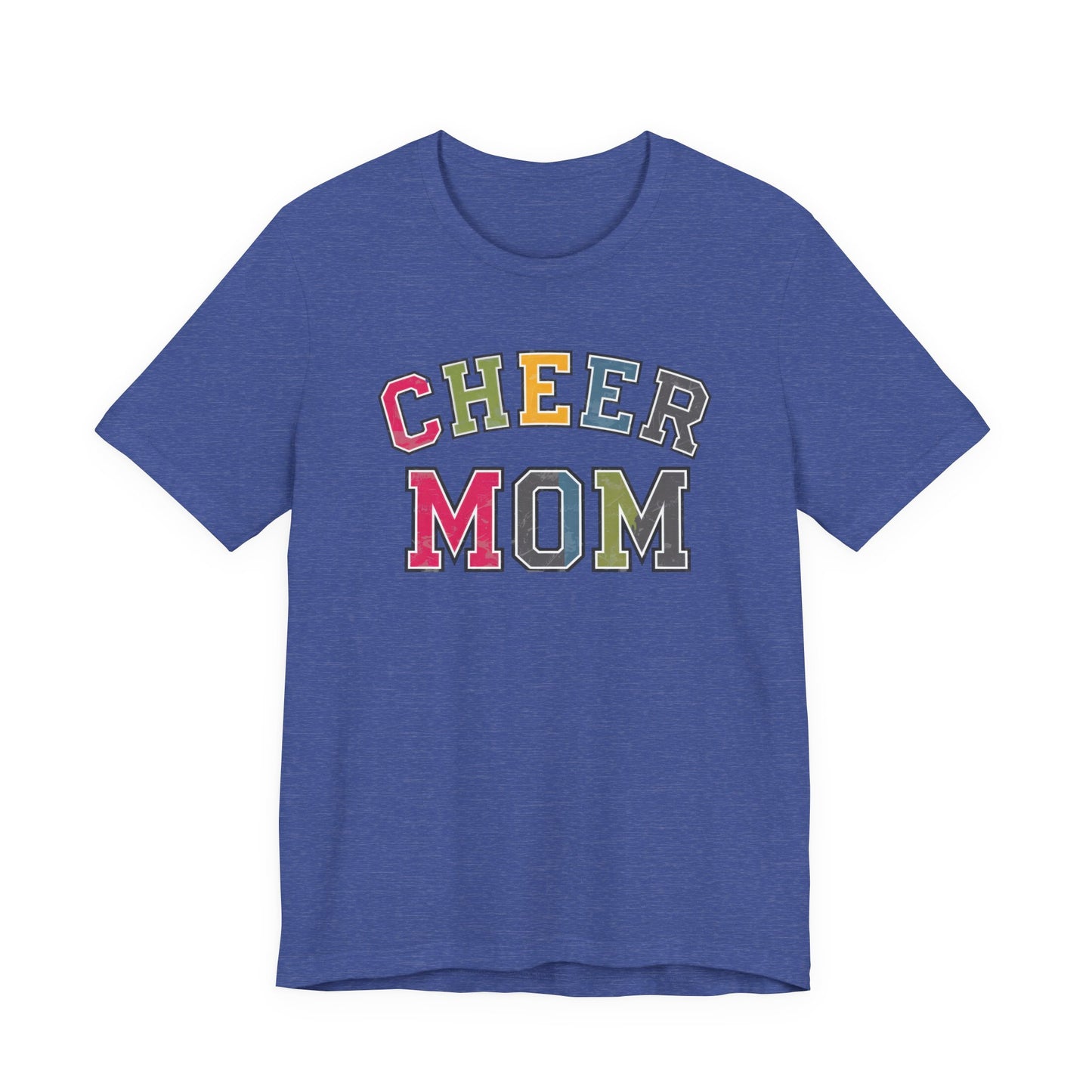 Cheer Mom Rainbow Varsity Bella Canvas Tshirt