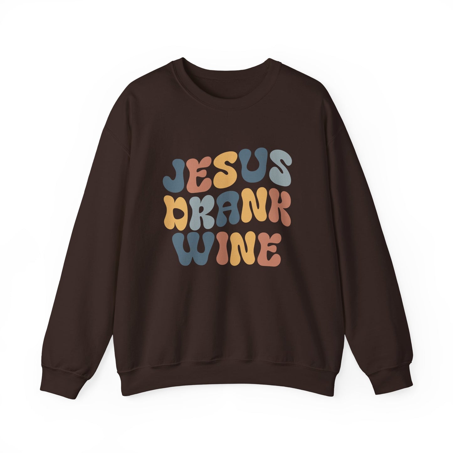Jesus Drank Wine Gildan Crewneck Sweatshirt