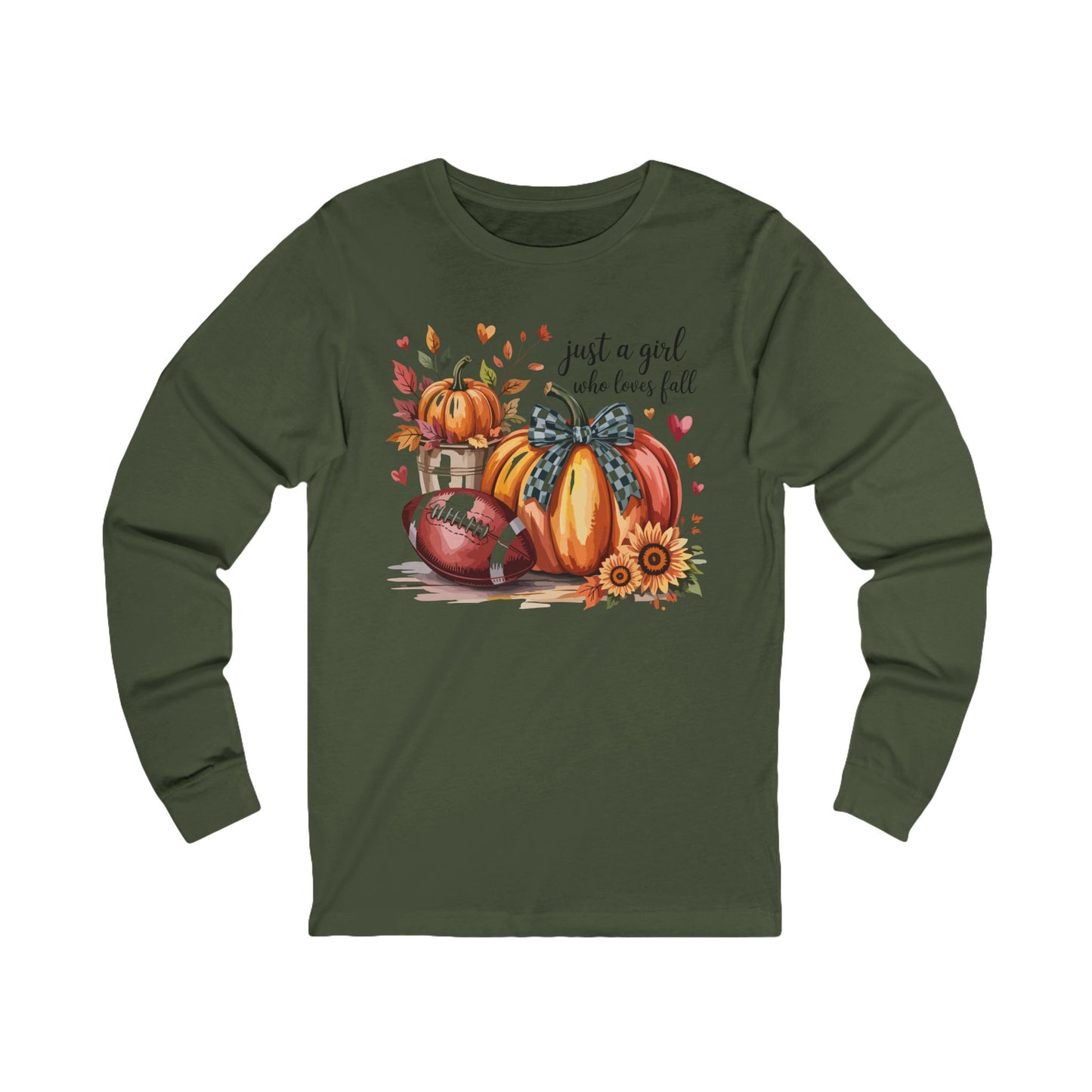 Fall Love Long Sleeve Tee, Cozy Autumn Shirt