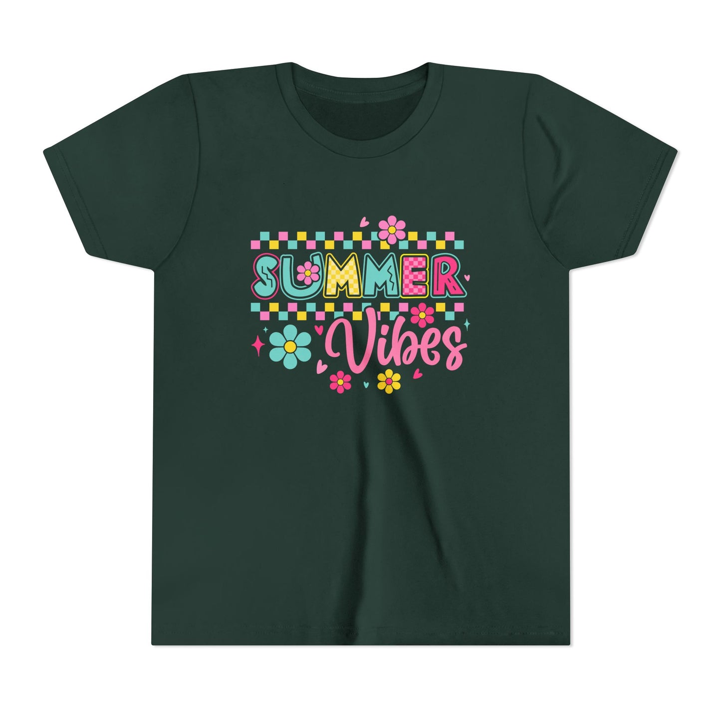 Youth Summer Vibes Tee, Fun Kids Shirt