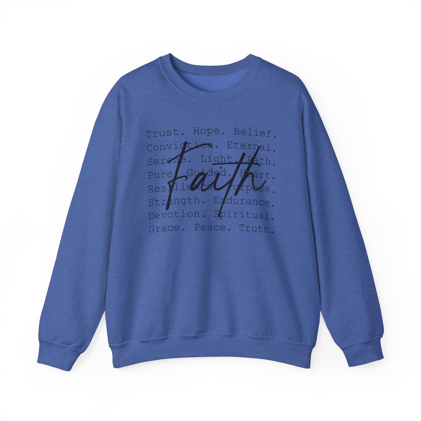 Faith Word Map Gildan Crewneck Sweatshirt