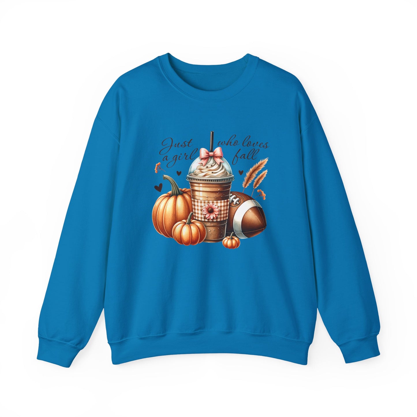 Coffee Pumpkin Football Gildan Crewneck Sweatshirt