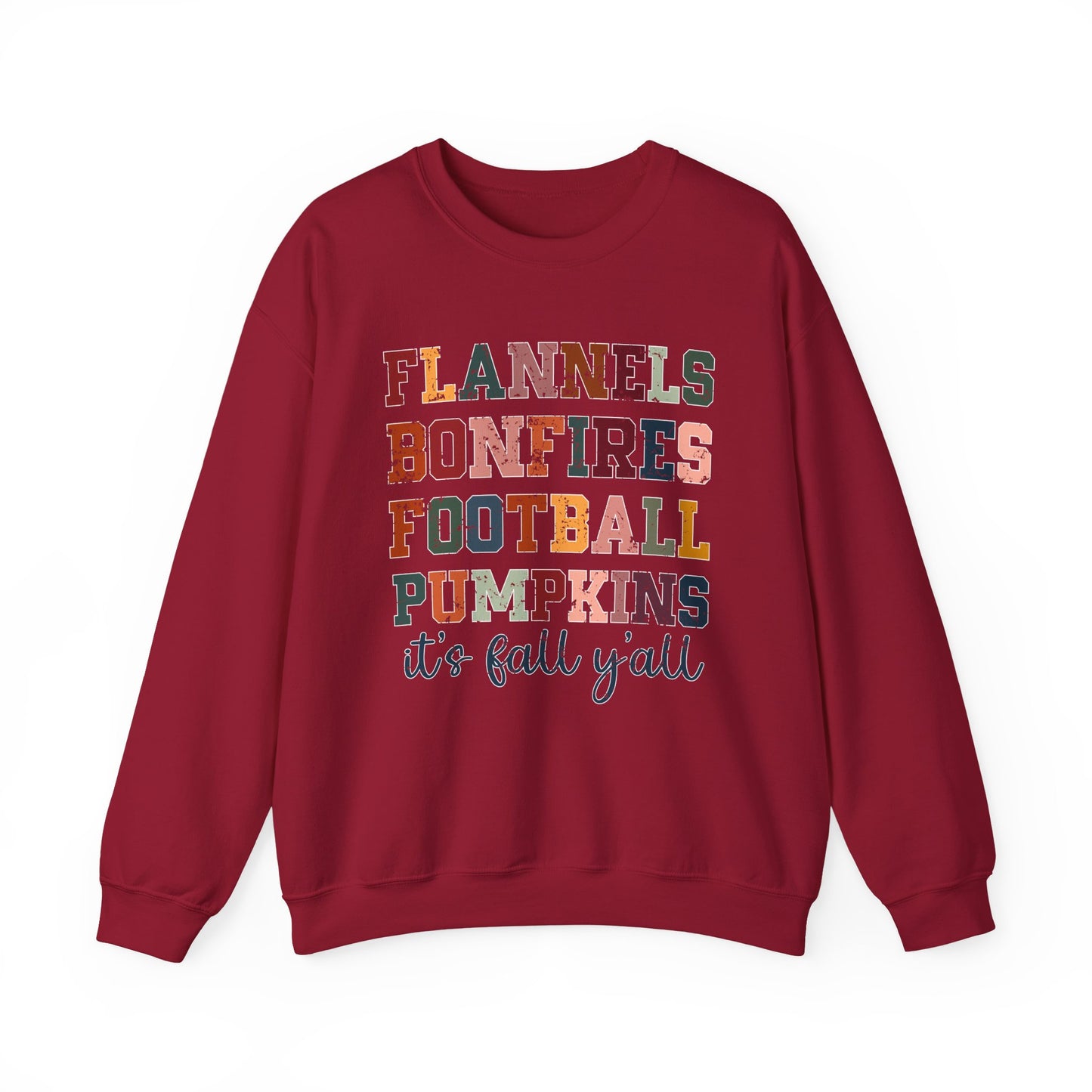 Flannel Bonfires Football Sweatshirt | Unisex Crewneck