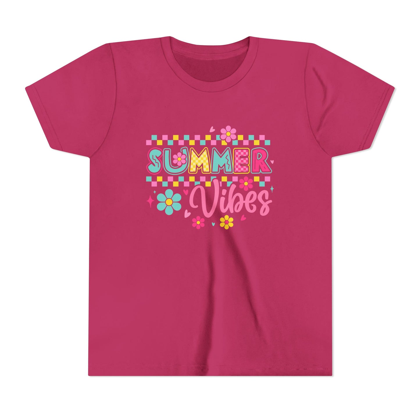 Youth Summer Vibes Tee, Fun Kids Shirt