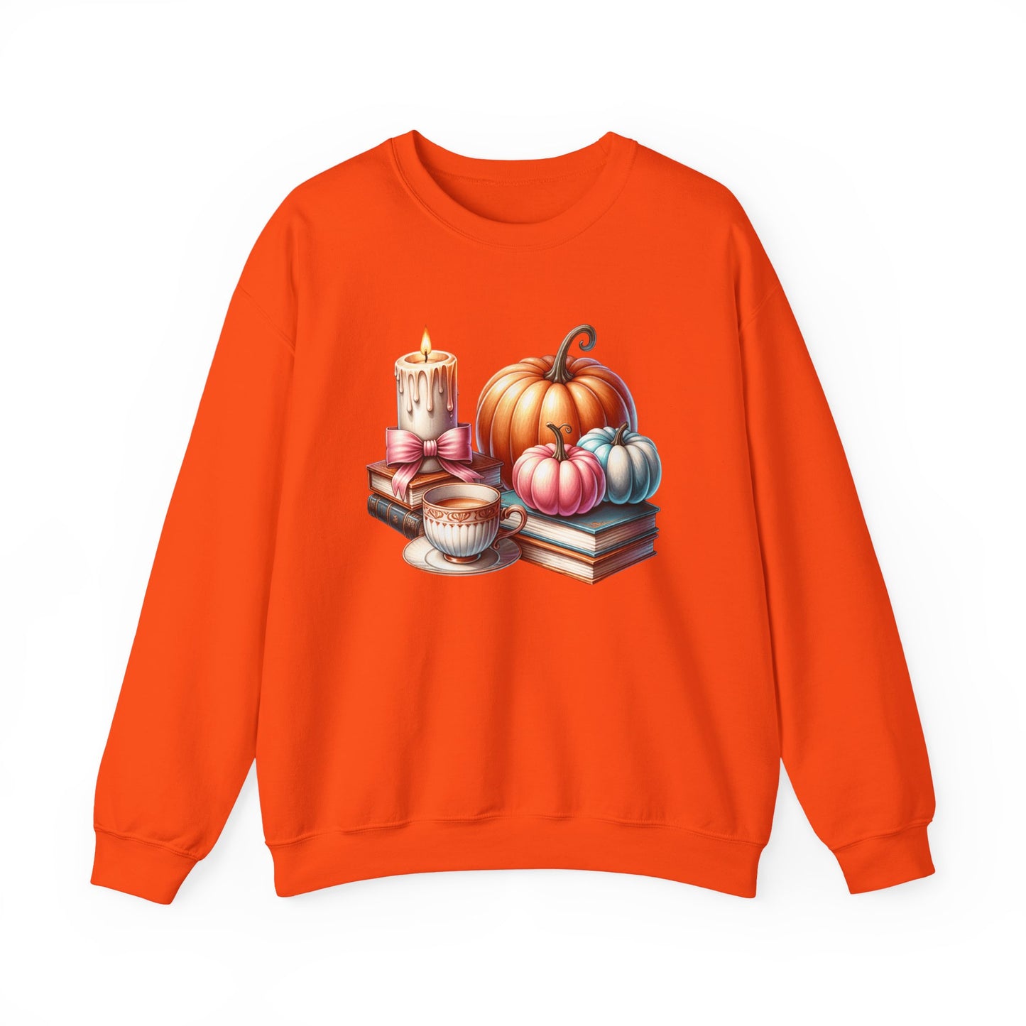 Candle Cozy Pumpkin Fall Gildan crewneck sweatshirt