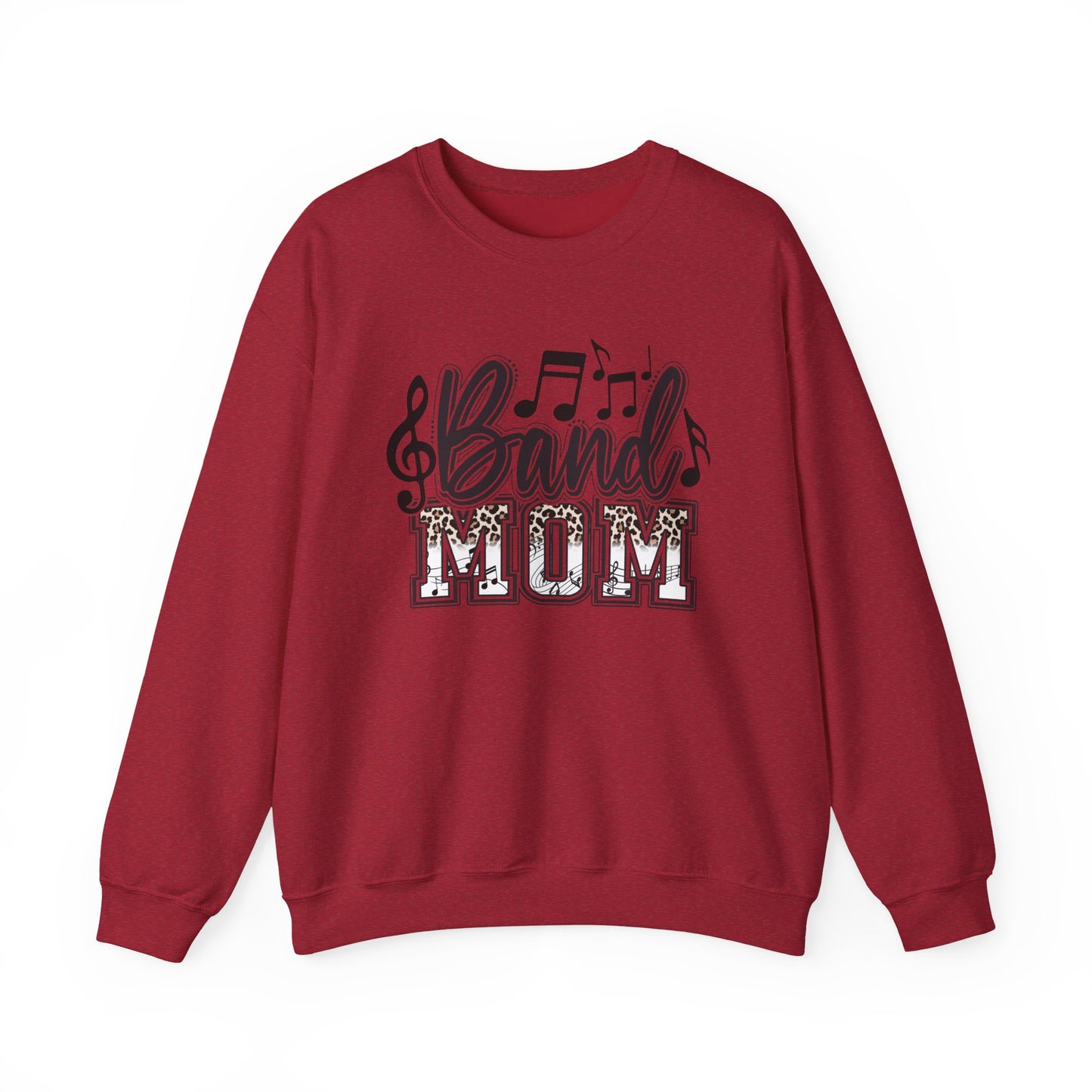 Band Mom Leopard Print Gildan Crewneck