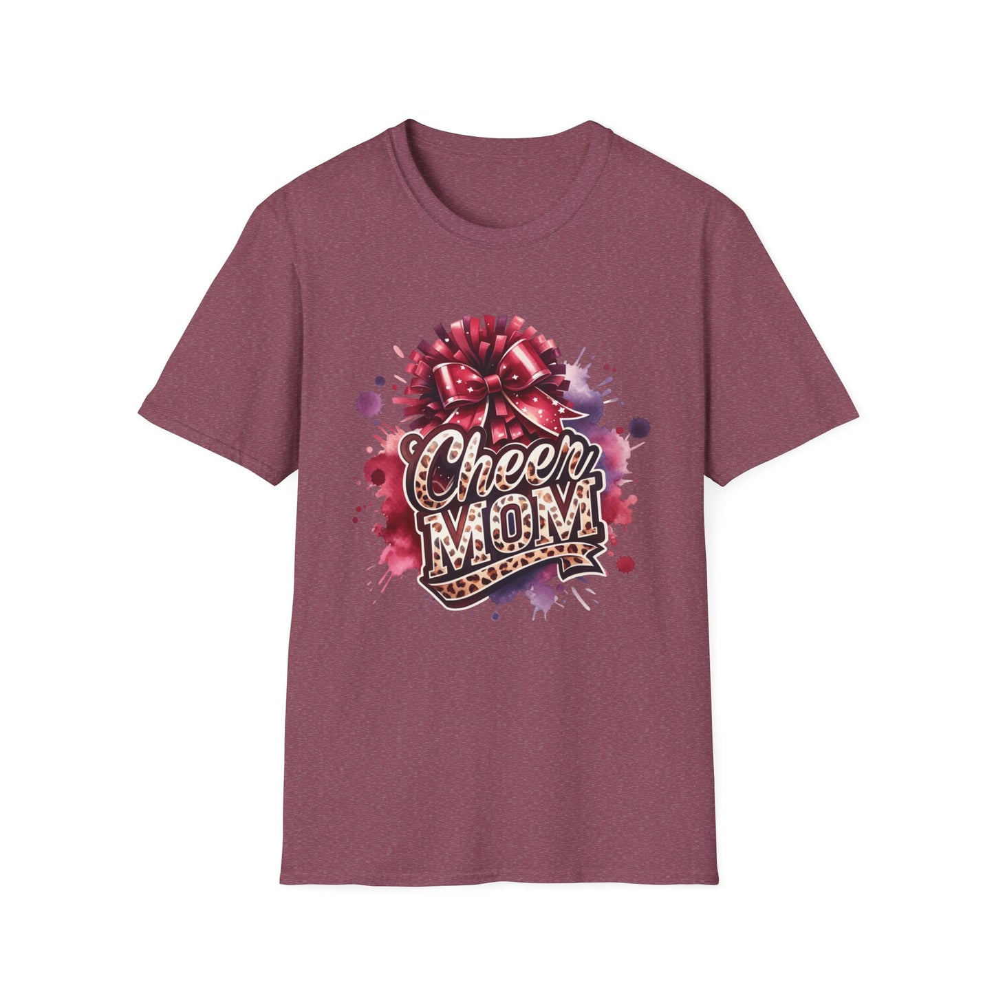 Cheer Mom Cheetah Print Gildan Softstyle Tshirt