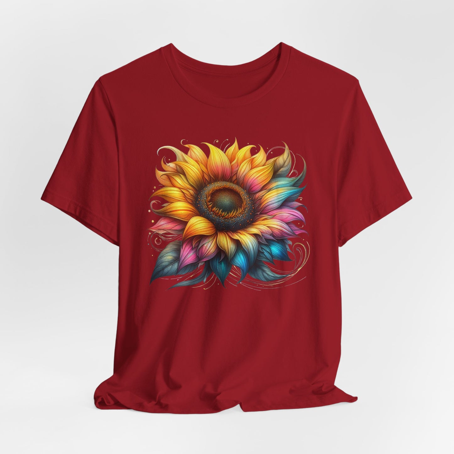 Vibrant Sunflower Tee, Casual T-Shirt