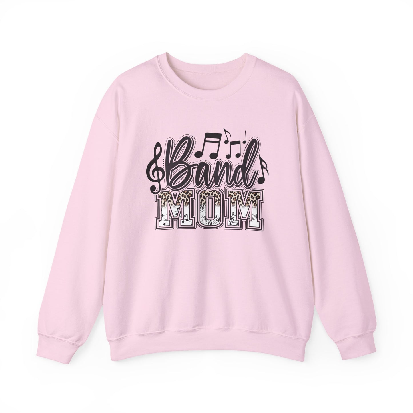 Band Mom Leopard Print Gildan Crewneck