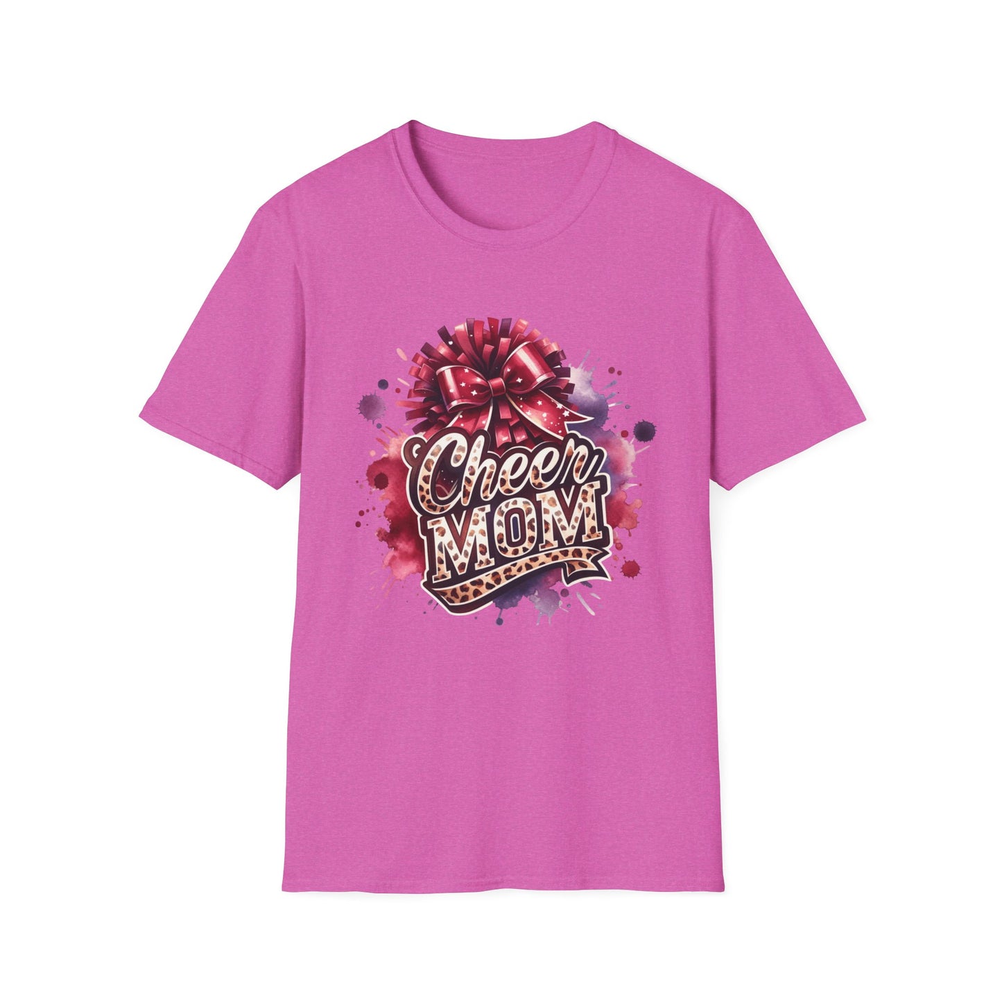 Cheer Mom Cheetah Print Gildan Softstyle Tshirt