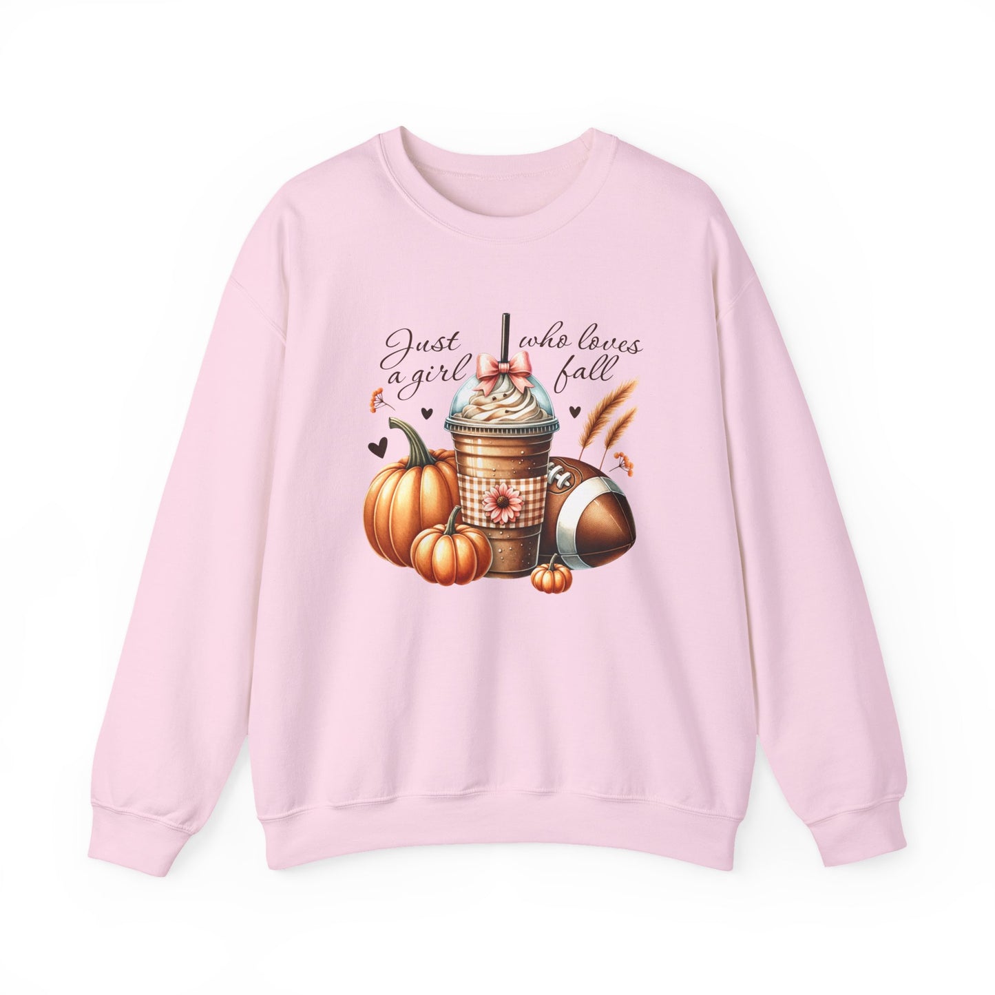 Coffee Pumpkin Football Gildan Crewneck Sweatshirt